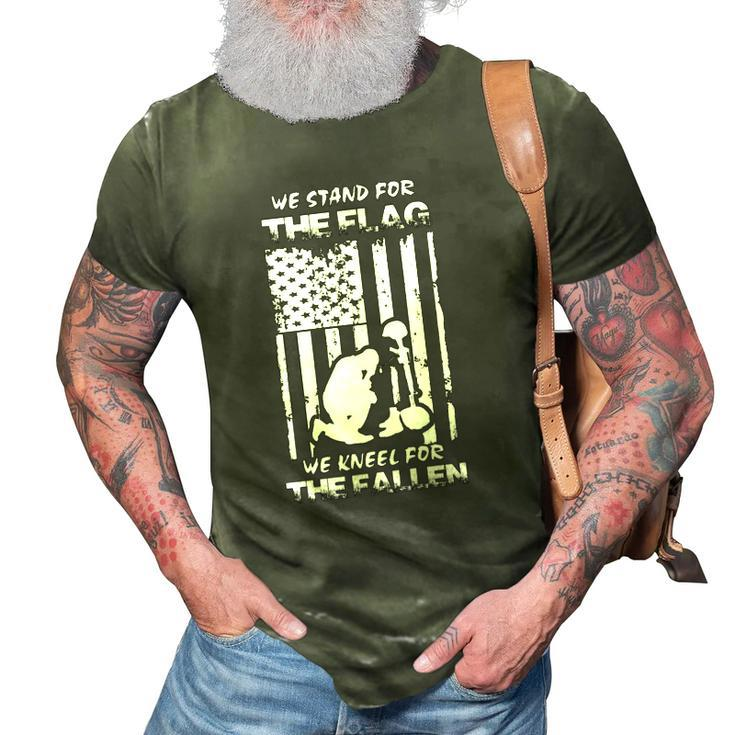 We Stand For The Flag Kneel For The Fallen Jumper 3D Print Casual Tshirt