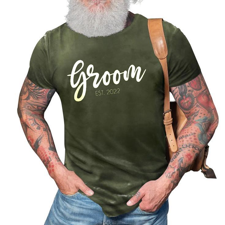 Wedding Matching Gifts Groom Est 2022 Groom Gift 3D Print Casual Tshirt