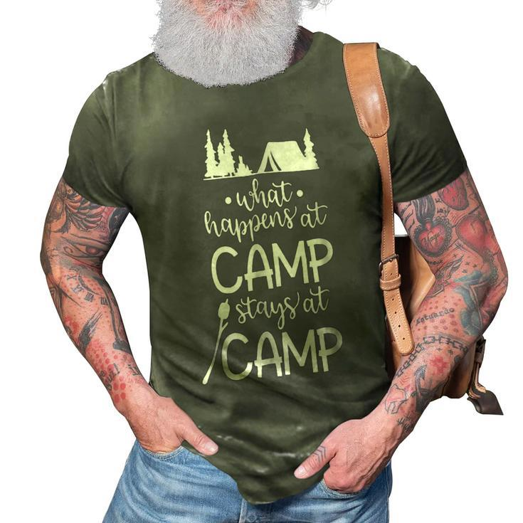 What Happens At Camp Stays At Camp Shirt Kids Camping Girls 3D Print Casual Tshirt
