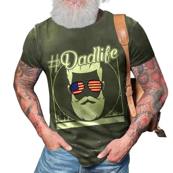 Womens 4Th Of July Dad Life Sunglasses American Father Independence  3D Print Casual Tshirt