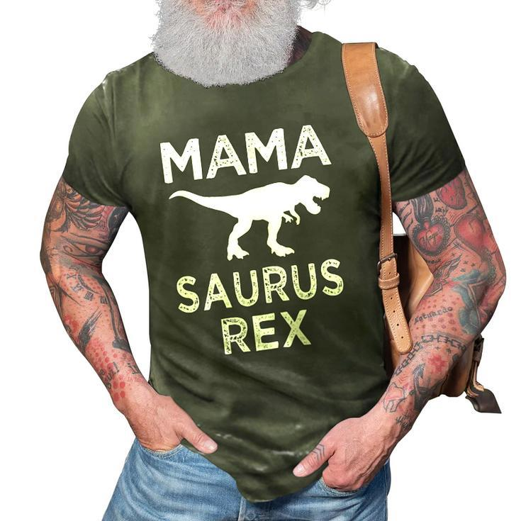 Womens Mama Saurus Rex Funnyrex Mommy Party Gift 3D Print Casual Tshirt