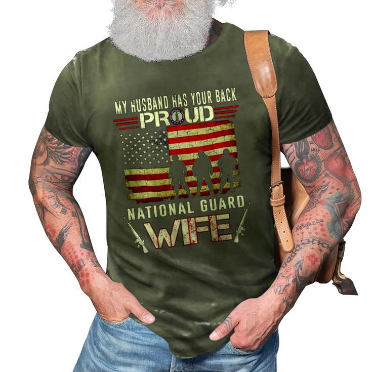 Womens Proud Army National Guard Wife US Military Gift 3D Print Casual Tshirt