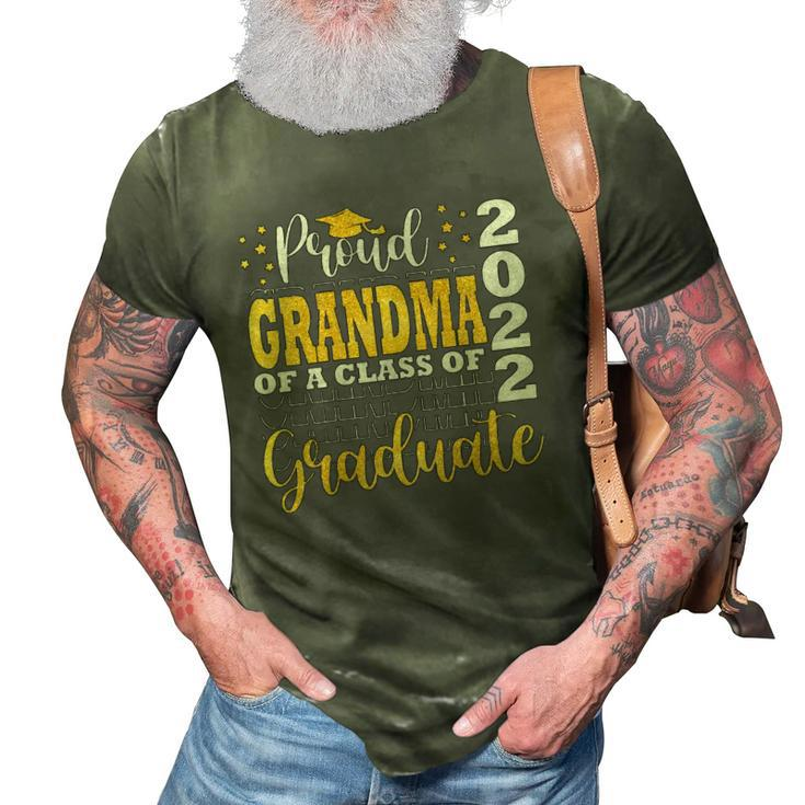 Womens Proud Grandma Of A Class Of 2022 Graduate  Senior 22 Proud Grandma 3D Print Casual Tshirt