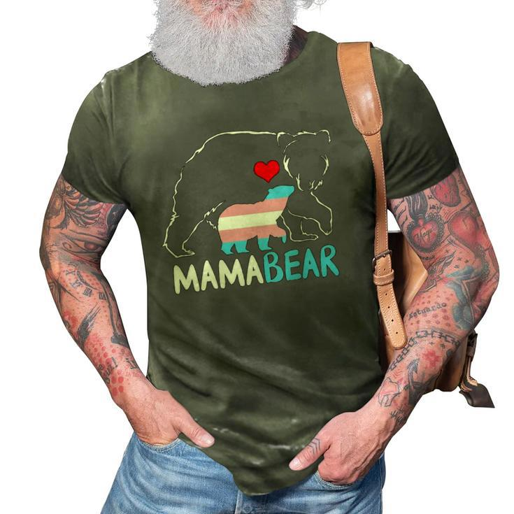 Womens Trans Mama Bear Proud Mom Rainbow Transgender Mothers Day 3D Print Casual Tshirt