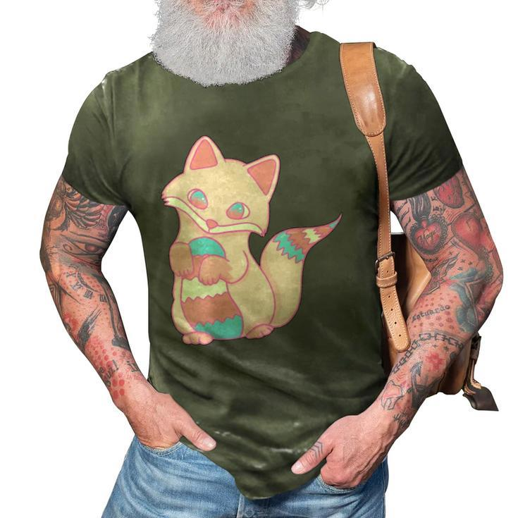 Womens Trans Pride Kawaii Fox Transgender  3D Print Casual Tshirt