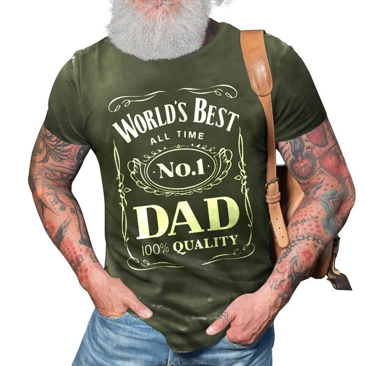 World´S Best No 1 Dad – Daddy – Father - Gift  3D Print Casual Tshirt