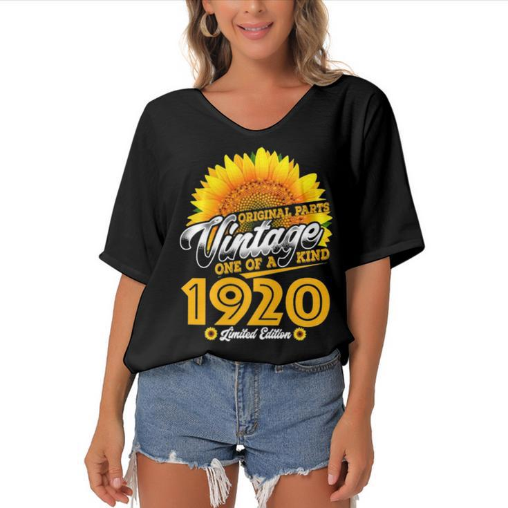 1920 Birthday Woman Gift   1920 One Of A Kind Limited Edition Women's Bat Sleeves V-Neck Blouse