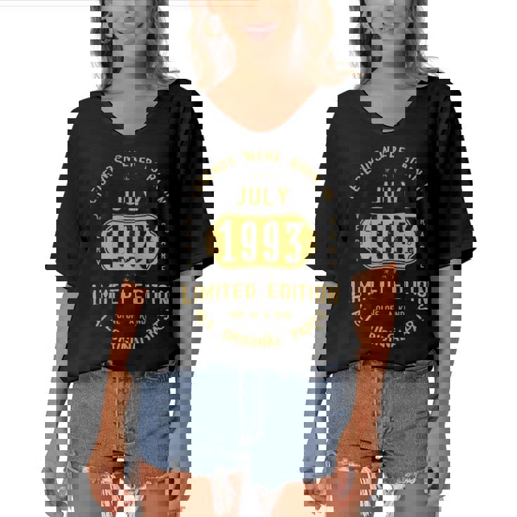 1993 July Birthday Gift   1993 July Limited Edition Women's Bat Sleeves V-Neck Blouse