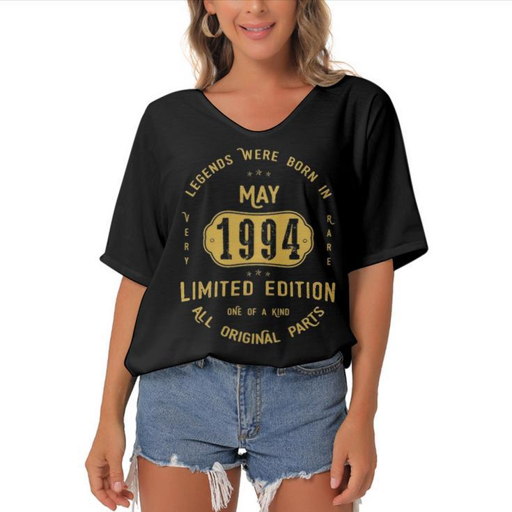 1994 May Birthday Gift   1994 May Limited Edition Women's Bat Sleeves V-Neck Blouse