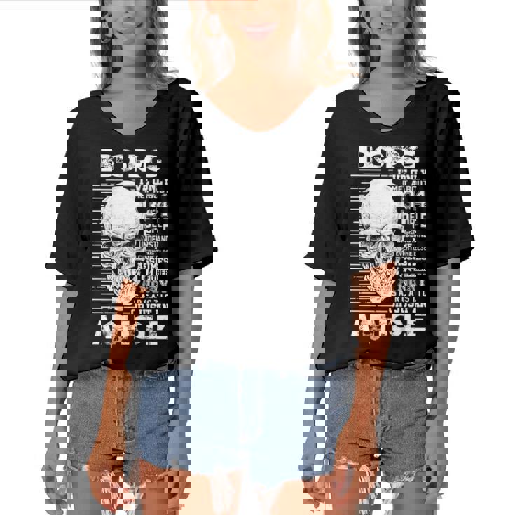 Borg Name Gift   Borg Ive Only Met About 3 Or 4 People Women's Bat Sleeves V-Neck Blouse
