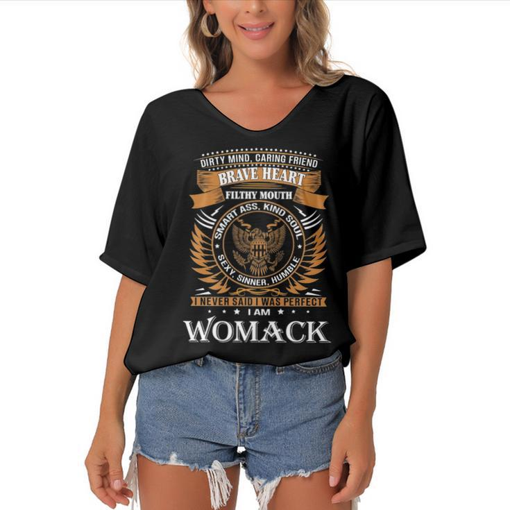 Womack Name Gift   Womack Brave Heart Women's Bat Sleeves V-Neck Blouse