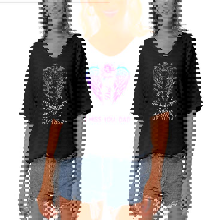 You Taught Me Many Things In Life Except How To Get Through Life With You Women's Bat Sleeves V-Neck Blouse