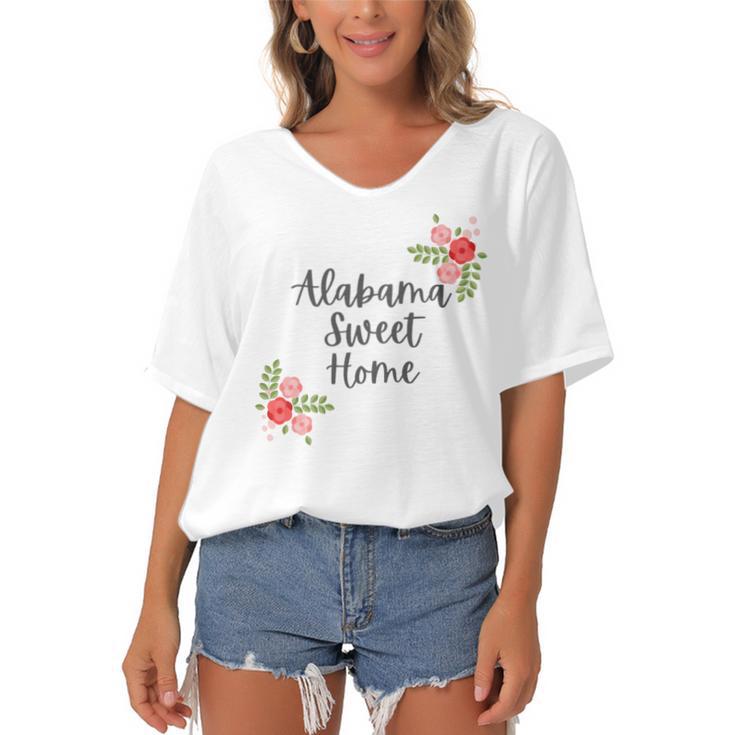 Alabama Sweet Home  Sweet Home Women's Bat Sleeves V-Neck Blouse