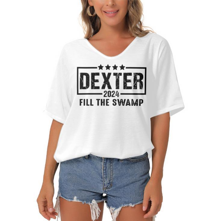Dexter 2024 Fill The Swamp Women's Bat Sleeves V-Neck Blouse