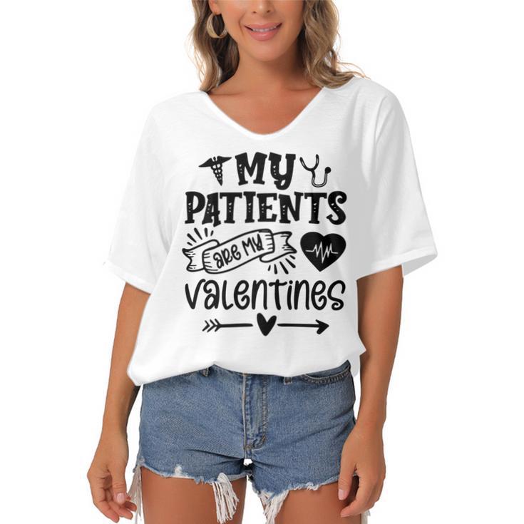 My Patients Are My Valentines  140 Trending Shirt Women's Bat Sleeves V-Neck Blouse