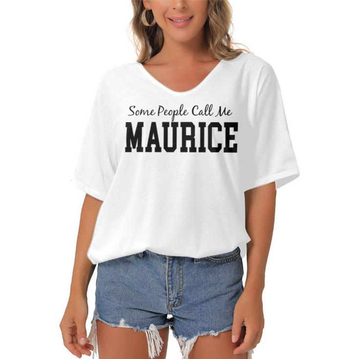 Some People Call Me Maurice Women's Bat Sleeves V-Neck Blouse