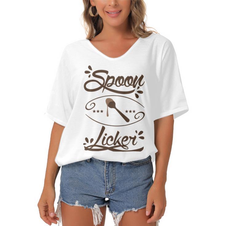 Spoon Licker  105 Trending Shirt Women's Bat Sleeves V-Neck Blouse