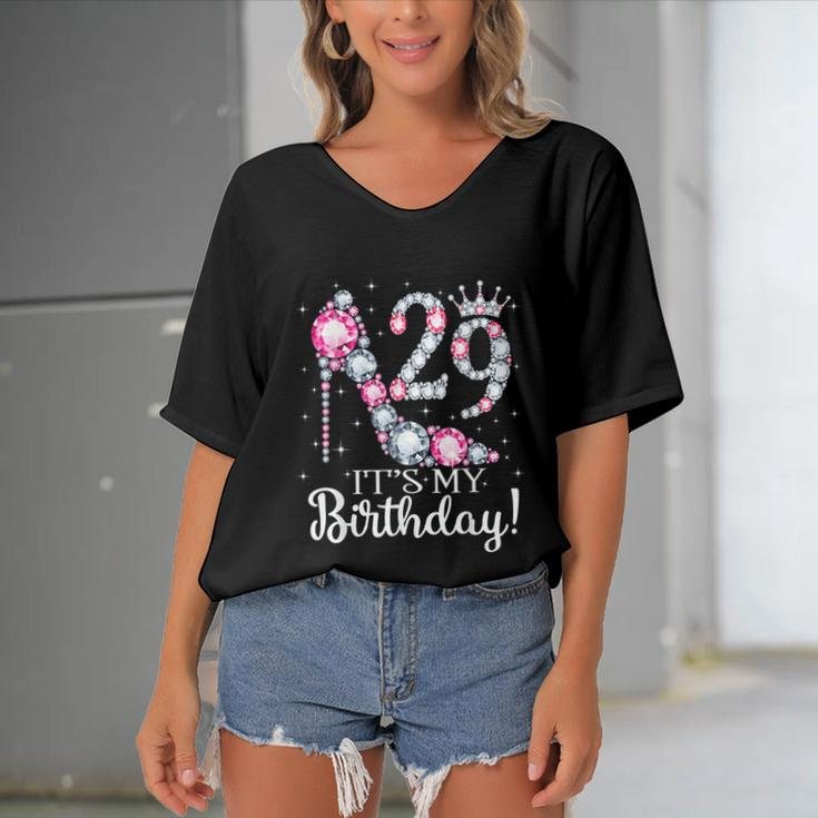 29 Its My Birthday 1993 29Th Birthday Tee Gifts For Ladies Women's Bat Sleeves V-Neck Blouse