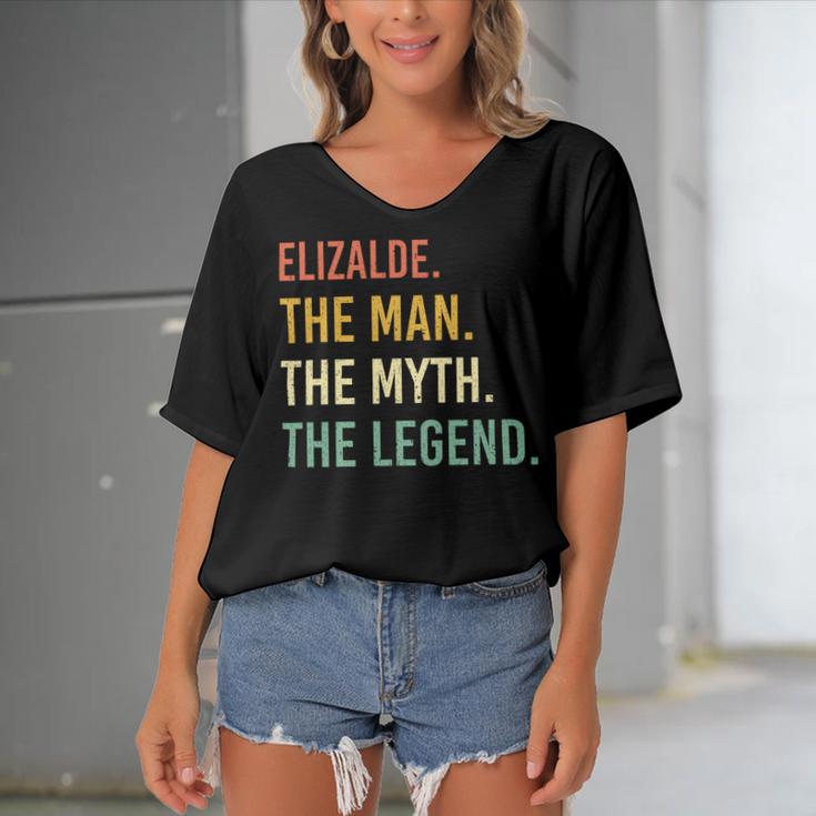 Elizalde Name Shirt Elizalde Family Name V3 Women's Bat Sleeves V-Neck Blouse