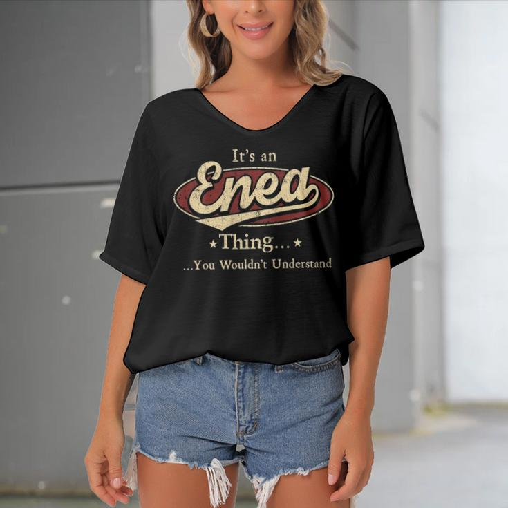 Enea Shirt Personalized Name GiftsShirt Name Print T Shirts Shirts With Name Enea Women's Bat Sleeves V-Neck Blouse