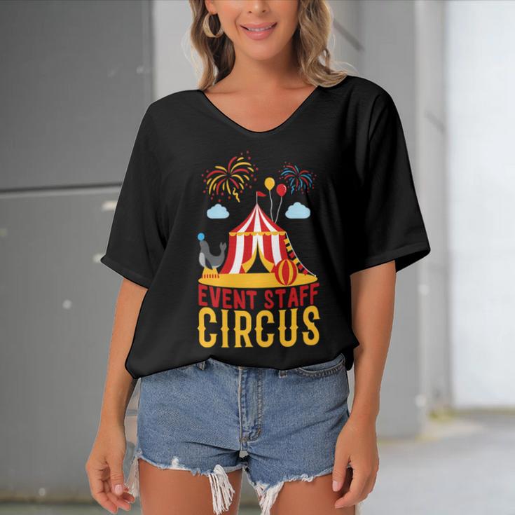 Even Staff Circus Women's Bat Sleeves V-Neck Blouse