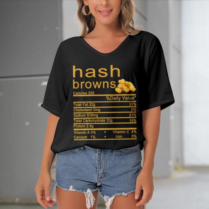 Hash Browns Women's Bat Sleeves V-Neck Blouse