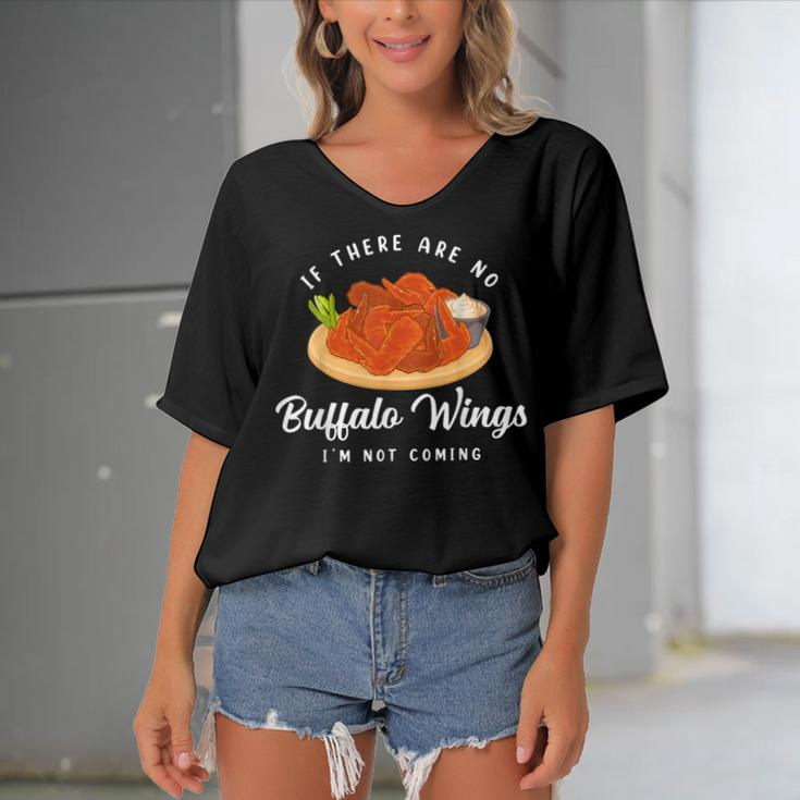 I’M Not Coming Fried Chicken Buffalo Wings Women's Bat Sleeves V-Neck Blouse