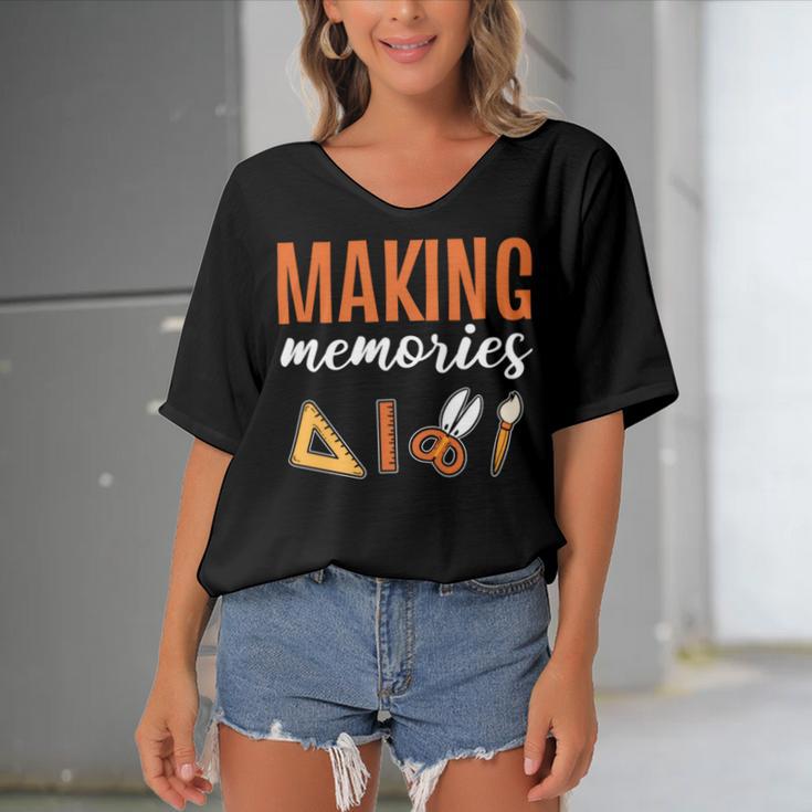 Making Memories Scrapbooking Scrapbook Women's Bat Sleeves V-Neck Blouse