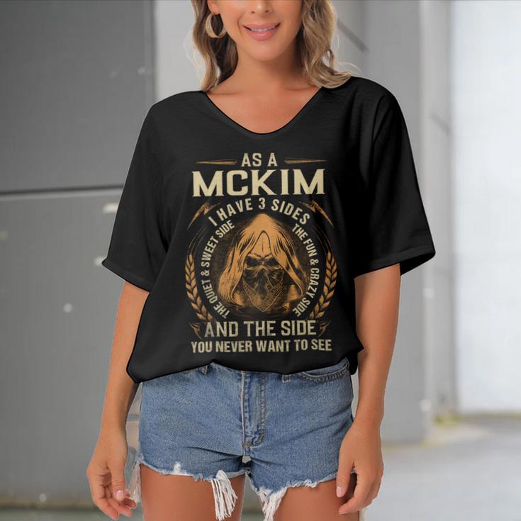 Mckim Name Shirt Mckim Family Name V3 Women's Bat Sleeves V-Neck Blouse