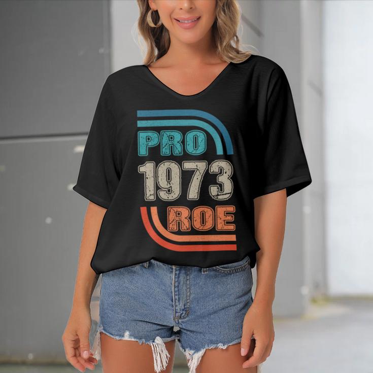 Pro 1973 Roe Women's Bat Sleeves V-Neck Blouse