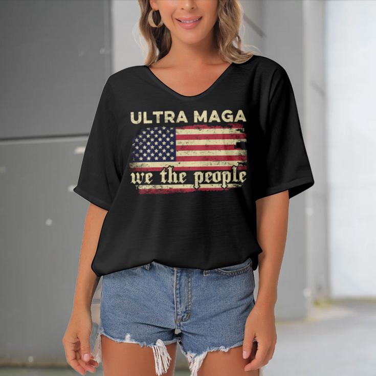 Proud Ultra Maga V2 Women's Bat Sleeves V-Neck Blouse