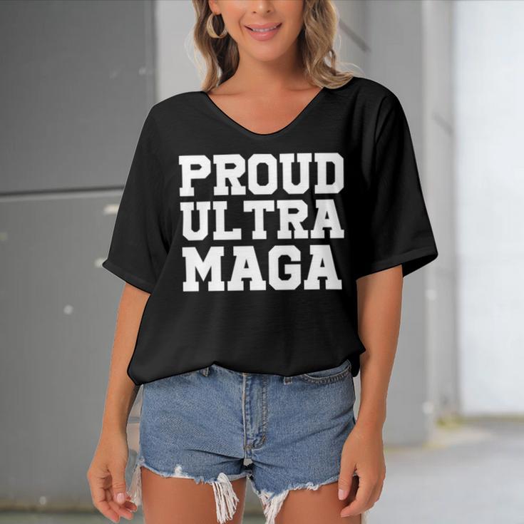 Proud Ultra Maga V3 Women's Bat Sleeves V-Neck Blouse