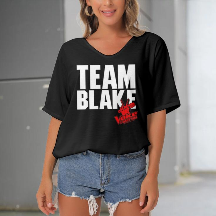 The Voice Blake Team Women's Bat Sleeves V-Neck Blouse