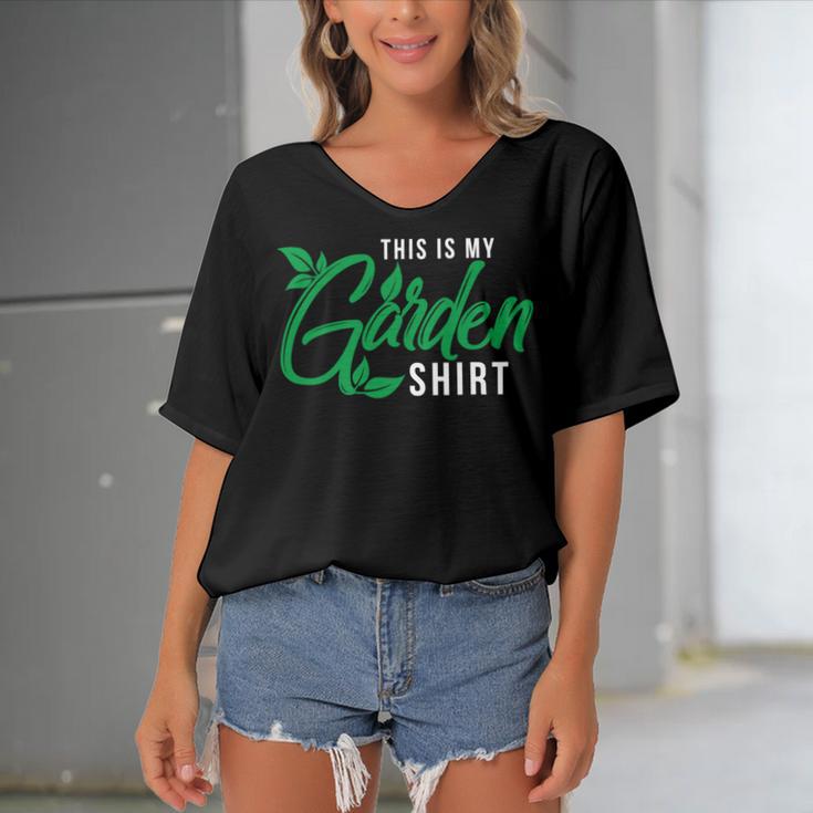 This Is My Garden Gardener Hob 552 Shirt Women's Bat Sleeves V-Neck Blouse