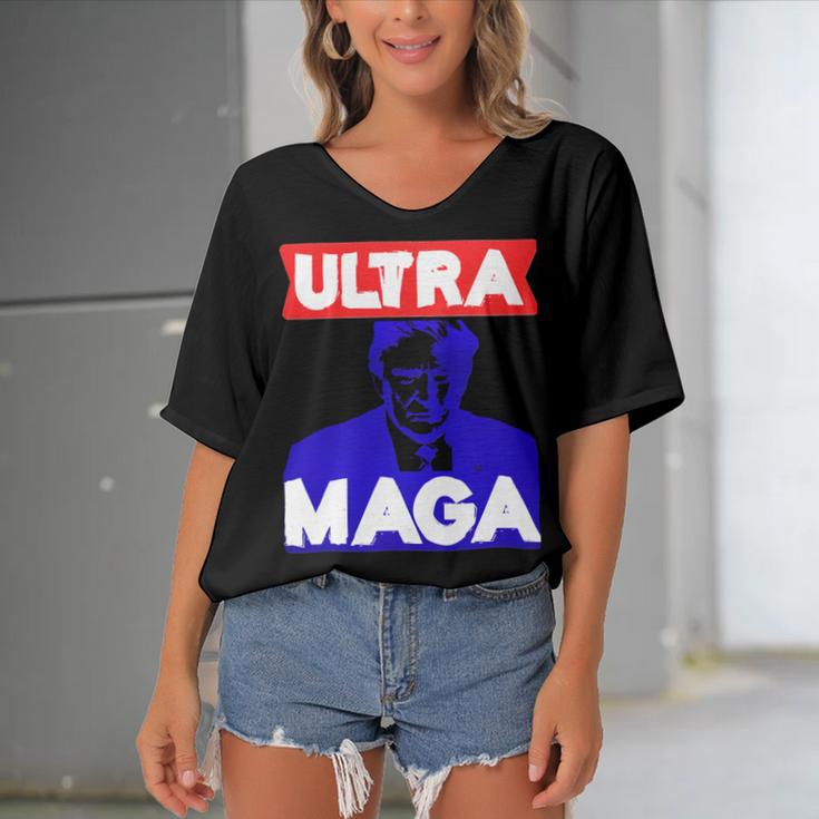 Ultra Maga Gift V3 Women's Bat Sleeves V-Neck Blouse