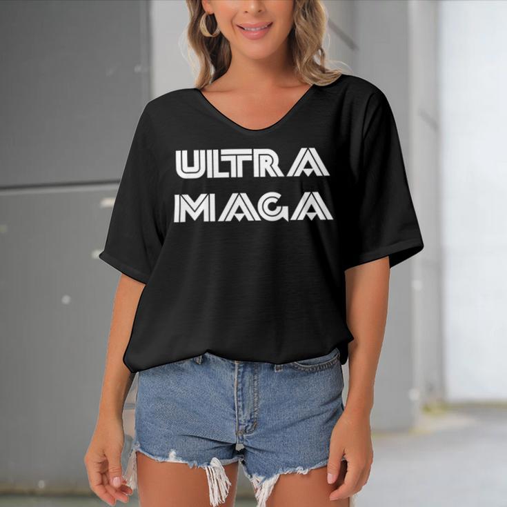 Ultra Maga Inflation Women's Bat Sleeves V-Neck Blouse