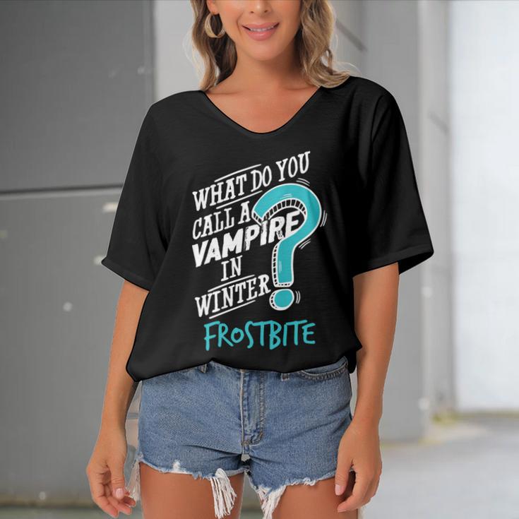 Vampire In Winter Frostbite 92 Trending Shirt Women's Bat Sleeves V-Neck Blouse