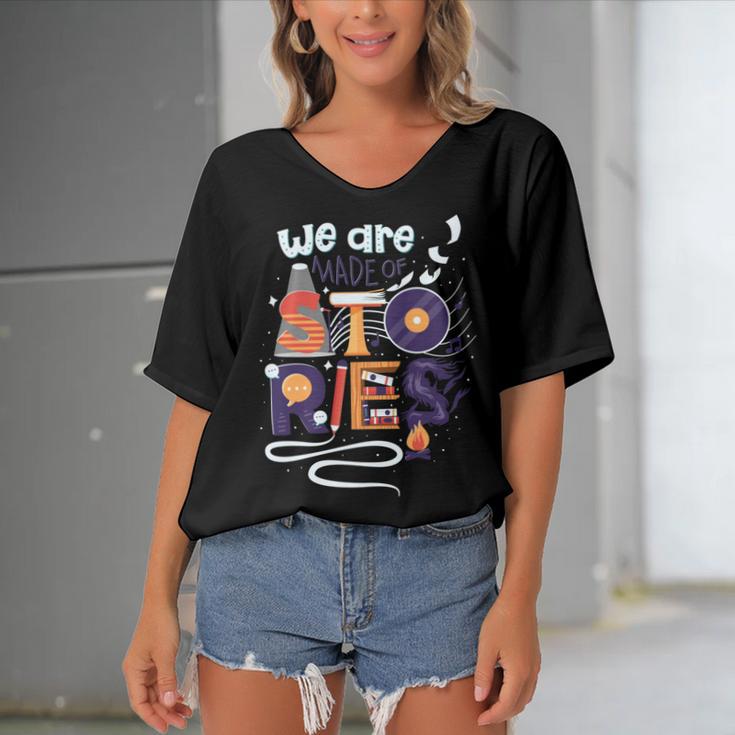 We Are Made Of Stories 251 Trending Shirt Women's Bat Sleeves V-Neck Blouse