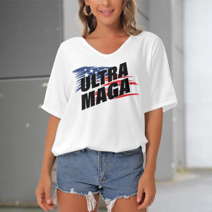 Copy Of Ultra Maga Women's Bat Sleeves V-Neck Blouse