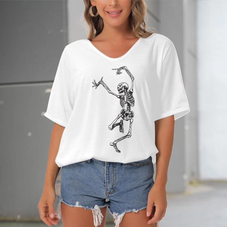 Dance With Death Women's Bat Sleeves V-Neck Blouse