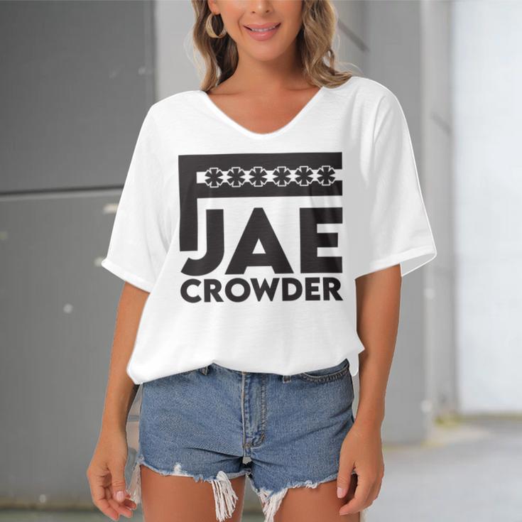 F Jae Crowder Women's Bat Sleeves V-Neck Blouse