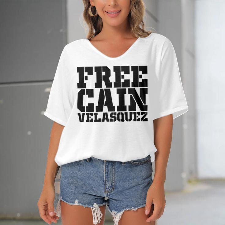 Free Cain Velasquez V6 Women's Bat Sleeves V-Neck Blouse