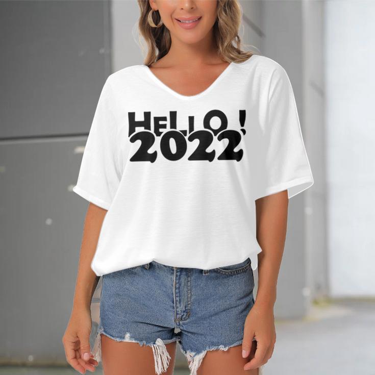 Hello V3 Women's Bat Sleeves V-Neck Blouse