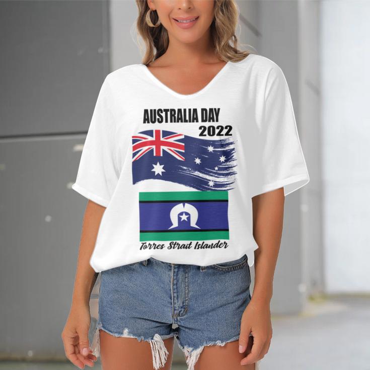 New Australia Day 2022 Women's Bat Sleeves V-Neck Blouse