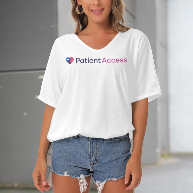 Patient Access Women's Bat Sleeves V-Neck Blouse