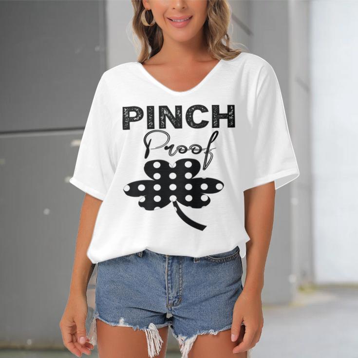 Pinch Proof St Patricks Women's Bat Sleeves V-Neck Blouse