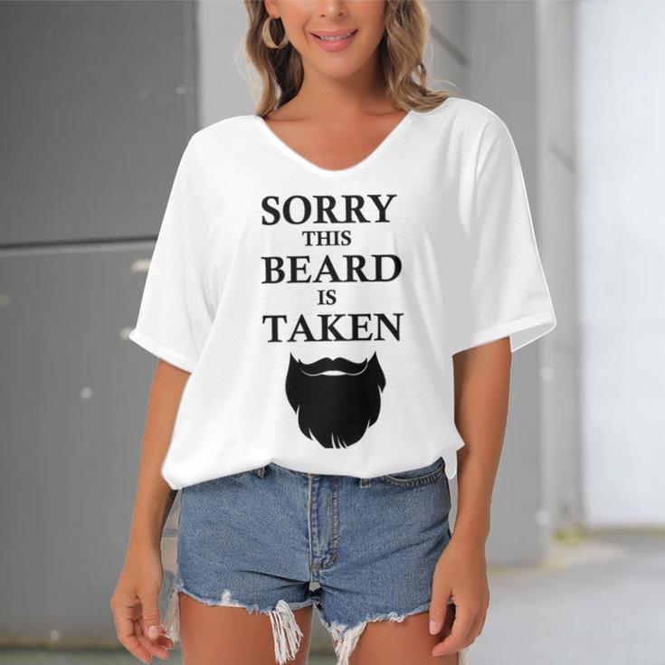 Sorry This Beard Is Taken 316 Shirt Women's Bat Sleeves V-Neck Blouse