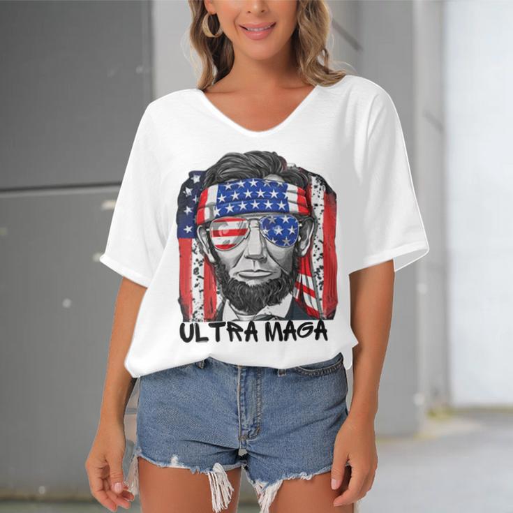 Ultra Maga And Proud Of It Essential Tshirt Women's Bat Sleeves V-Neck Blouse