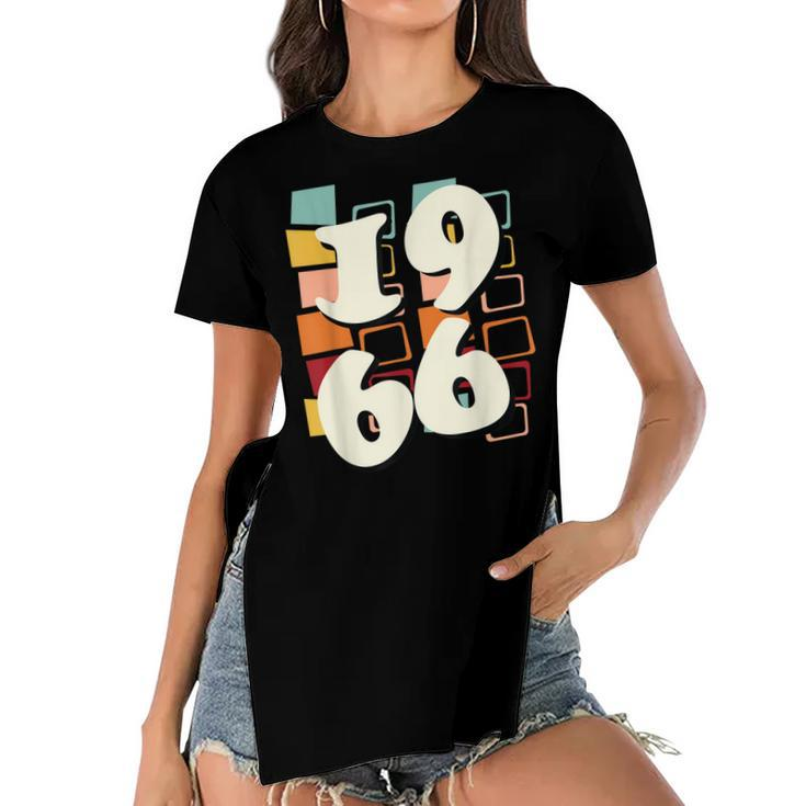 1966 Birthday 60S 1960S Sixties Hippy Retro Style Fun  V2 Women's Short Sleeves T-shirt With Hem Split