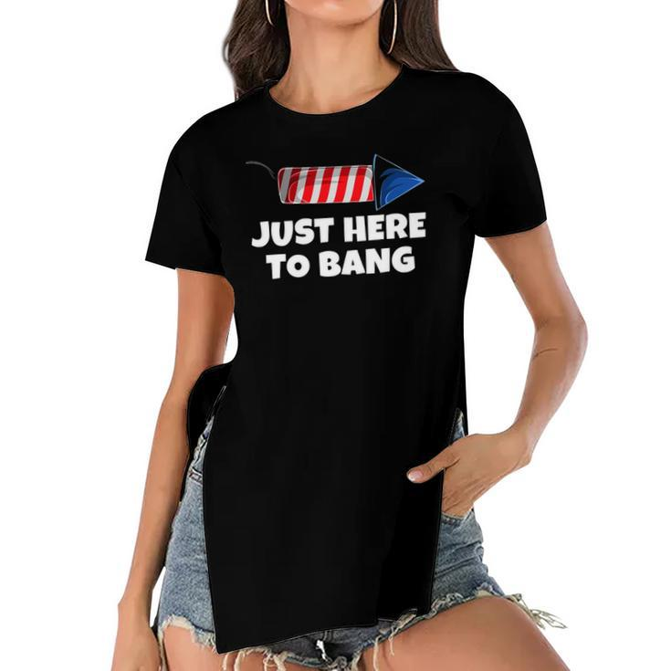4Th July America Firework Patriot Usa Mens & Womens Women's Short Sleeves T-shirt With Hem Split